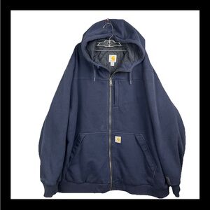 Carhartt Rain Defender Hoodie Jacket Men’s 3XL Quilted Insulated Blue 103312 472